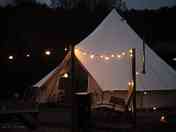 Festoon lighting for a romantic vibe