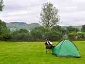 Level pitches with fantastic views and peaceful surroundings