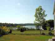 Grass pitch with a view of the lake