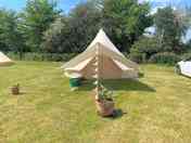 Our tent, Durdle Door!