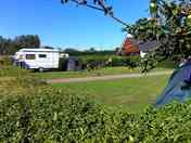 Grass pitches on a sunny summer's day