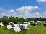 A nice all-over photo of a full campsite