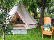 Bell tent from outside