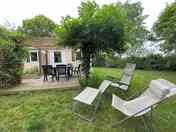 Terrace and loungers in the garden