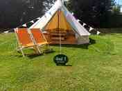 An exterior view of our Bell Tents.