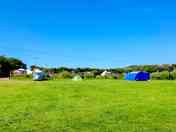 Typical campervan, single-occupancy tent, large tent and standard tent pitches