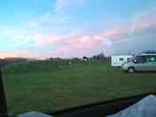 From inside the camper.