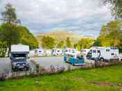 View from the touring pitches towards Loch Lomond