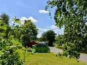 Non-electric grass tent pitch