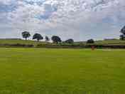 Lots of space around the pitching area