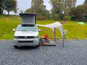 medium gravel pitch with ehu and awning space