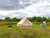 Tent on grass pitch