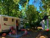 Hire a pitch with a private toilet and shower block for your convenience