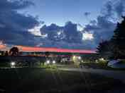 The site at dusk