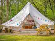 Glamping in a spacious bell tent