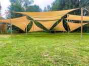Shade provided on the camping field