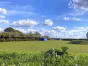 Tent pitches in the sun