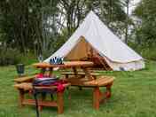 Lakeside Bell Tent - Large 6m Bell Tent, with own large outside playing area (added by manager 21 Feb 2024)