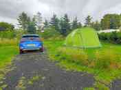 Tent pitches with electric