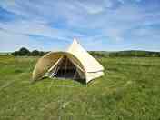 Exterior view of unfurnished bell tent