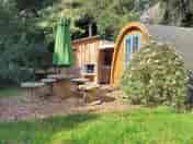 Pheasant Blue Pod, Scrub Shack, Alfesco Kitchen and Parasolled seating area (added by manager 06 Jul 2022)