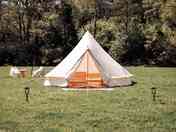 A bell tent pitch