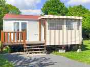 Steps down from the caravan