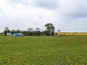 Flat camping field for games