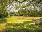 Plenty of space, with picnic benches for your meals
