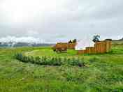 Bell tents with a private outdoor space
