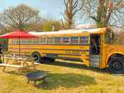 Texas American School Glamping Bus sleeps six