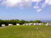 Caravan park with sea views