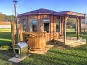 Wood fired hot tub in King's oak