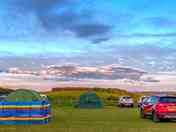 Sunset light from the pitches