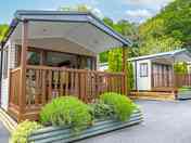 Luxury caravan with hot tub