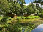 Exterior view of the safari tents