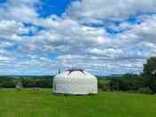 View from camping space for yurt looking east.