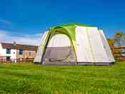 Grassy tent pitch
