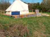 Outside view of tent and decking