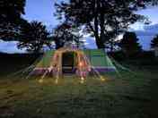 Camp by night. Pitch 8