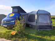 Campervan with awning