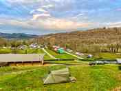 View from small tent pitches