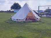 View of bell tent