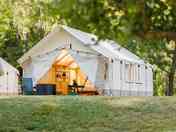 Spacious glamping tent