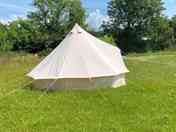 The exterior of the bell tent