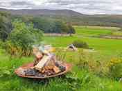 Fire pit at the pitch with amazing views