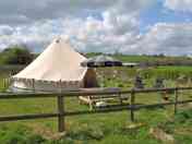 Redwood and Bluebell  -identical 6 meter rental bell tents fully furnished both with fabulous views (added by manager 15 Apr 2022)