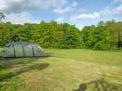Non-electric grass tent pitch