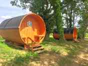Exterior of the camping pods