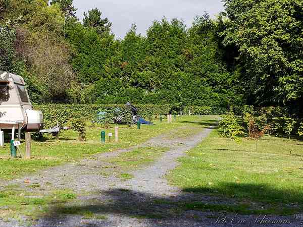 Electric hardstanding and grass tent, trailer tent or touring caravan pitch